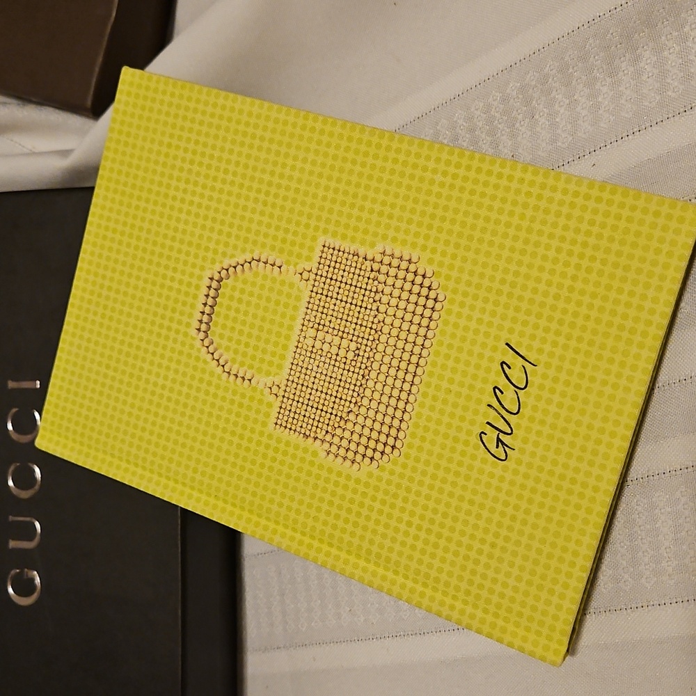 Gucci Lime Green Notebook with Handbag Design